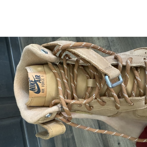 Nike Air Force 1 Mid '07 Flax/Wheat Gum Light Brown Shoes Size 12 EUC - Picture 11 of 12